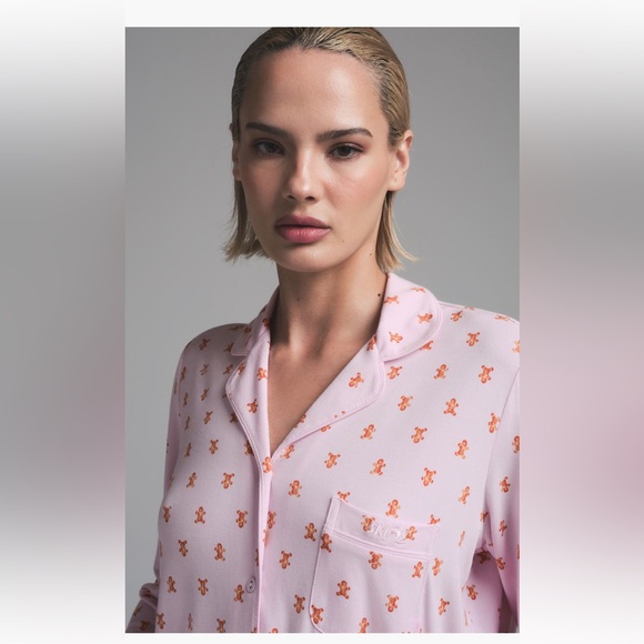 Skims Gingerbread Long Sleep Pajamas, Size XL - Picture 2 of 11